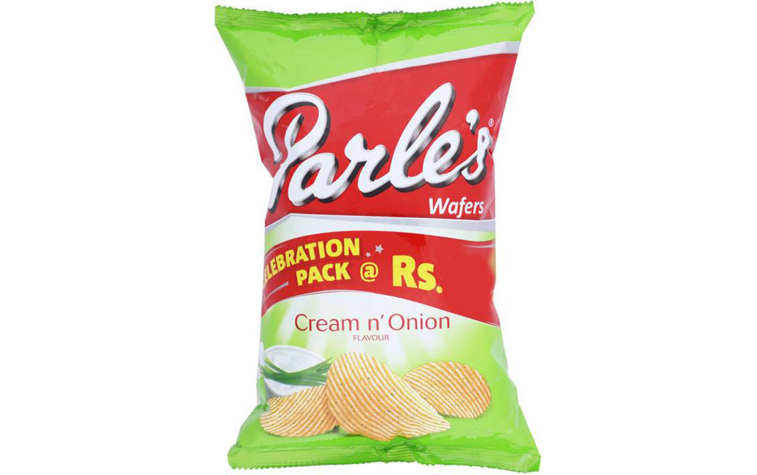 Parle Wafers Cream n' Onion Potato Chips   Pack  85 grams